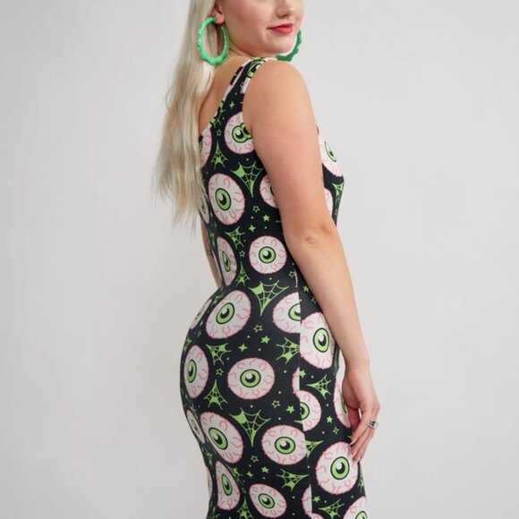 SOURPUSS Jeepers Peepers Eyeball Tank Dress - Picture 5 of 6